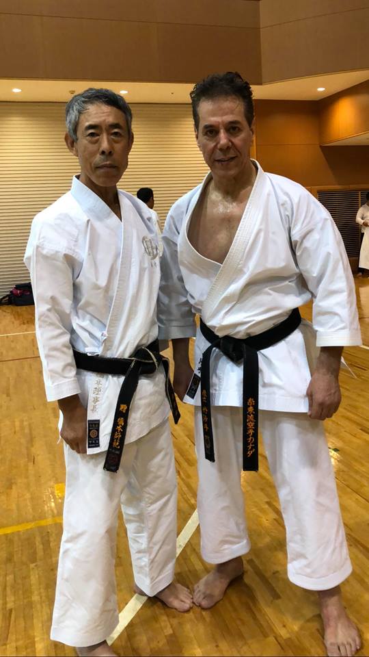 Master Tanzadeh-Shitoryu-karate-Kyoshi-8th-Dan with Hashimoto Sensei