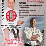 Kyoshi Tanzadeh, 8th Dan, karate seminars in Quebec - May 2019